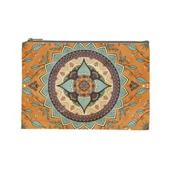 Mandala Floral Decorative Flower Art Cosmetic Bag (large)