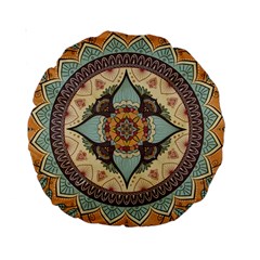 Mandala Floral Decorative Flower Art Standard 15  Premium Round Cushions