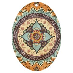 Mandala Floral Decorative Flower Art Uv Print Acrylic Ornament Oval