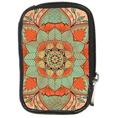 Mandala Floral Decorative Flower Compact Camera Leather Case