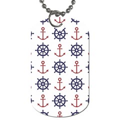Nautical Seamless Pattern Dog Tag (one Side) by Grandong