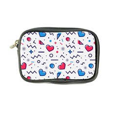 Hearts Seamless Pattern Memphis Style Coin Purse
