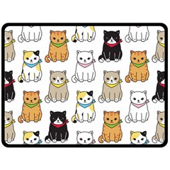 Cat Kitten Seamless Pattern Fleece Blanket (large) by Grandong