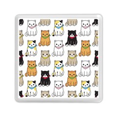 Cat Kitten Seamless Pattern Memory Card Reader (square) by Grandong