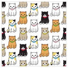 Cat Kitten Seamless Pattern Lightweight Scarf  by Grandong