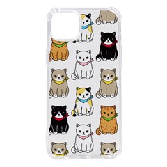 Cat Kitten Seamless Pattern Iphone 14 Plus Tpu Uv Print Case by Grandong