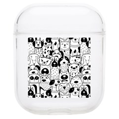 Seamless Pattern With Black White Doodle Dogs Soft Tpu Airpods 1/2 Case by Grandong