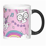 Cute Cat Kitten Cartoon Doodle Seamless Pattern Morph Mug Right