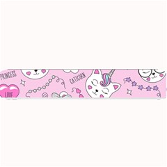 Cute Cat Kitten Cartoon Doodle Seamless Pattern Small Bar Mat