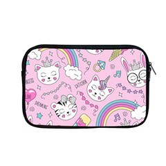 Cute Cat Kitten Cartoon Doodle Seamless Pattern Apple MacBook Pro 13  Zipper Case