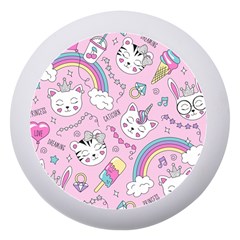 Cute Cat Kitten Cartoon Doodle Seamless Pattern Dento Box With Mirror