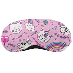 Beautiful Cute Animals Pattern Pink Sleep Mask
