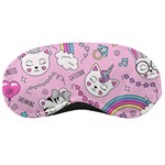 Beautiful Cute Animals Pattern Pink Sleep Mask Front