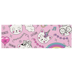 Beautiful Cute Animals Pattern Pink Banner and Sign 9  x 3 