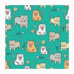 Seamless Pattern Cute Cat Cartoon With Hand Drawn Style Medium Glasses Cloth by Grandong