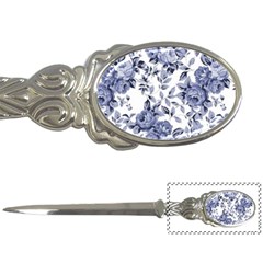 Blue Vintage Background Background With Flowers, Vintage Letter Opener by nateshop