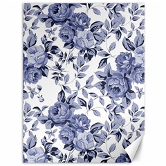 Blue Vintage Background Background With Flowers, Vintage Canvas 36  X 48  by nateshop