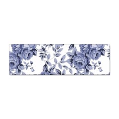 Blue Vintage Background Background With Flowers, Vintage Sticker (bumper) by nateshop