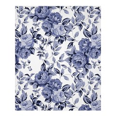 Blue Vintage Background Background With Flowers, Vintage Shower Curtain 60  X 72  (medium)  by nateshop