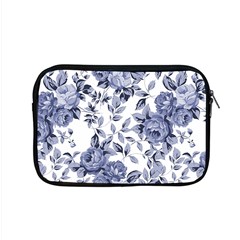 Blue Vintage Background Background With Flowers, Vintage Apple Macbook Pro 15  Zipper Case by nateshop