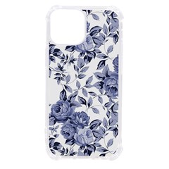 Blue Vintage Background Background With Flowers, Vintage Iphone 13 Mini Tpu Uv Print Case by nateshop