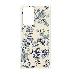 Blue Vintage Background, Blue Roses Patterns, Retro Samsung Galaxy Note 20 Ultra Tpu Uv Case