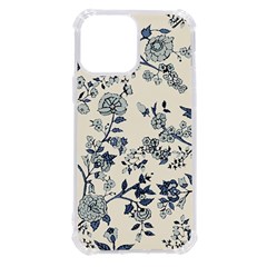 Blue Vintage Background, Blue Roses Patterns, Retro Iphone 13 Pro Max Tpu Uv Print Case by nateshop