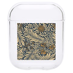 Brown Vintage Background Vintage Floral Pattern, Brown Hard Pc Airpods 1/2 Case by nateshop