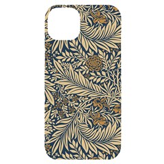 Brown Vintage Background Vintage Floral Pattern, Brown Iphone 14 Plus Black Uv Print Case by nateshop