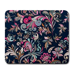 Coorful Flowers Pattern Floral Patterns Large Mousepad by nateshop