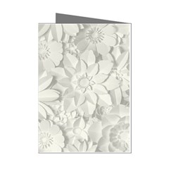 Damask, Desenho, Flowers, Gris Mini Greeting Cards (pkg Of 8)