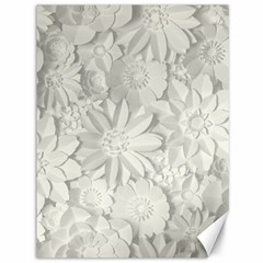 Damask, Desenho, Flowers, Gris Canvas 36  X 48  by nateshop