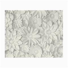 Damask, Desenho, Flowers, Gris Small Glasses Cloth (2 Sides) by nateshop