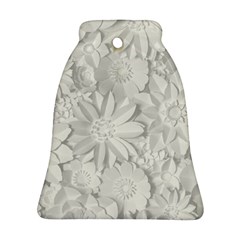 Damask, Desenho, Flowers, Gris Bell Ornament (two Sides) by nateshop