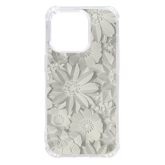 Damask, Desenho, Flowers, Gris Iphone 14 Pro Tpu Uv Print Case by nateshop