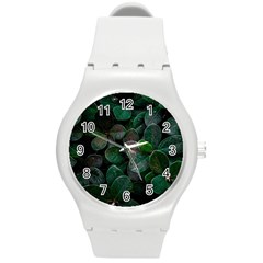 Dark Nature , Nature, Edeg Round Plastic Sport Watch (M)