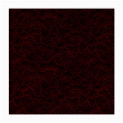 Dark Red Floral Lace, Dark Red, Flowers, Pattern, Romance Medium Glasses Cloth by nateshop