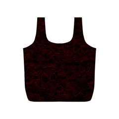 Dark Red Floral Lace, Dark Red, Flowers, Pattern, Romance Full Print Recycle Bag (s) by nateshop