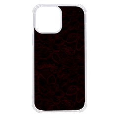 Dark Red Floral Lace, Dark Red, Flowers, Pattern, Romance Iphone 13 Pro Max Tpu Uv Print Case by nateshop