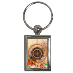 Dreamcatcher, Abstract, Colorful, Colors, Dream, Golden, Vintage Key Chain (Rectangle)