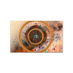 Dreamcatcher, Abstract, Colorful, Colors, Dream, Golden, Vintage Sticker Rectangular (100 Pack) by nateshop