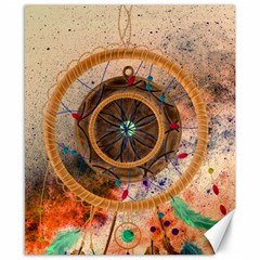 Dreamcatcher, Abstract, Colorful, Colors, Dream, Golden, Vintage Canvas 8  x 10 