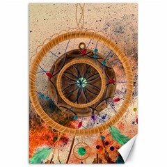 Dreamcatcher, Abstract, Colorful, Colors, Dream, Golden, Vintage Canvas 20  x 30 