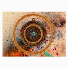 Dreamcatcher, Abstract, Colorful, Colors, Dream, Golden, Vintage Large Glasses Cloth (2 Sides)