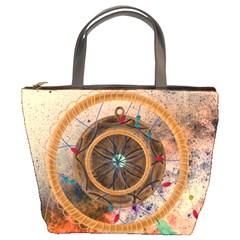 Dreamcatcher, Abstract, Colorful, Colors, Dream, Golden, Vintage Bucket Bag