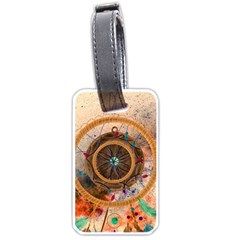 Dreamcatcher, Abstract, Colorful, Colors, Dream, Golden, Vintage Luggage Tag (one Side) by nateshop