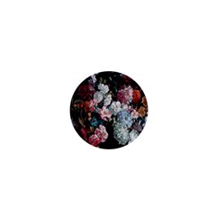 Floral Pattern, Red, Floral Print, E, Dark, Flowers 1  Mini Magnets by nateshop