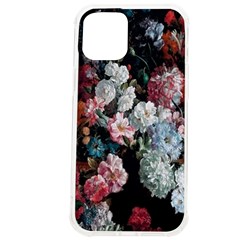 Floral Pattern, Red, Floral Print, E, Dark, Flowers Iphone 12 Pro Max Tpu Uv Print Case by nateshop