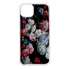 Floral Pattern, Red, Floral Print, E, Dark, Flowers Iphone 14 Plus Tpu Uv Print Case by nateshop