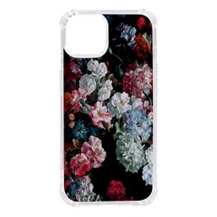 Floral Pattern, Red, Floral Print, E, Dark, Flowers Iphone 14 Tpu Uv Print Case by nateshop